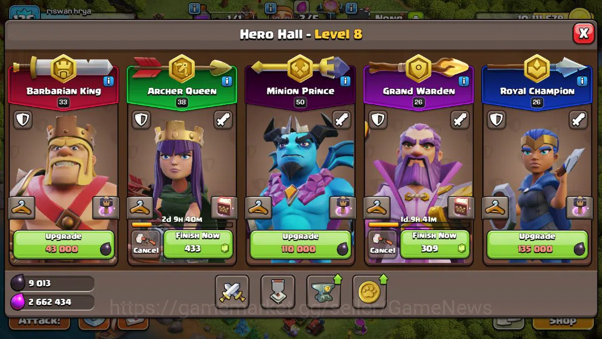 Clash of Clans Accounts TH 14-BH 9|LV 136|TROPHY 2451|HH 8|BK 33,AQ 38,GW  image 3
