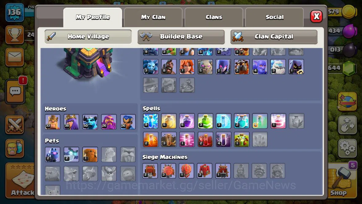Clash of Clans Accounts TH 14-BH 9|LV 136|TROPHY 2451|HH 8|BK 33,AQ 38,GW  image 6