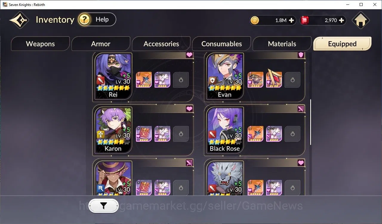 Seven Knights Re:Birth Accounts [Re:BIRTH] Global3000xxx|8 Legendary|(TeoTc2,Pasca image 10