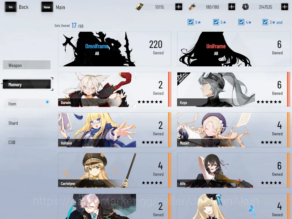 Punishing: Gray Raven Starter NA | Starter 10.1K BC + 5.1K GC + 9.6K BlueC | 2 T image 1