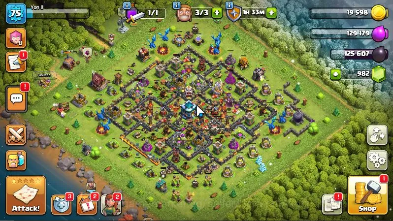 TH 13 - BH 6|Limited Skin|LV 75|HH 5|BK 26,AQ 45,GW 9,MP 20,RC 0|Gems 982|CN OFF|ProtectOFF|TAKE MAIL(COC1766) Clash of Clans Mid-Tier TH 13 - BH 6|Limited Skin|LV 75|HH 5|BK 26,AQ 45,G image 1