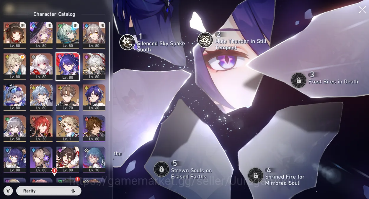 Honkai Star Rail Accounts End Game ASIA [TL70] 9 Limited (Acheron E2+Sign, The Herta+Sign, Aventurine &ETC)|Amphoreus|Take 9