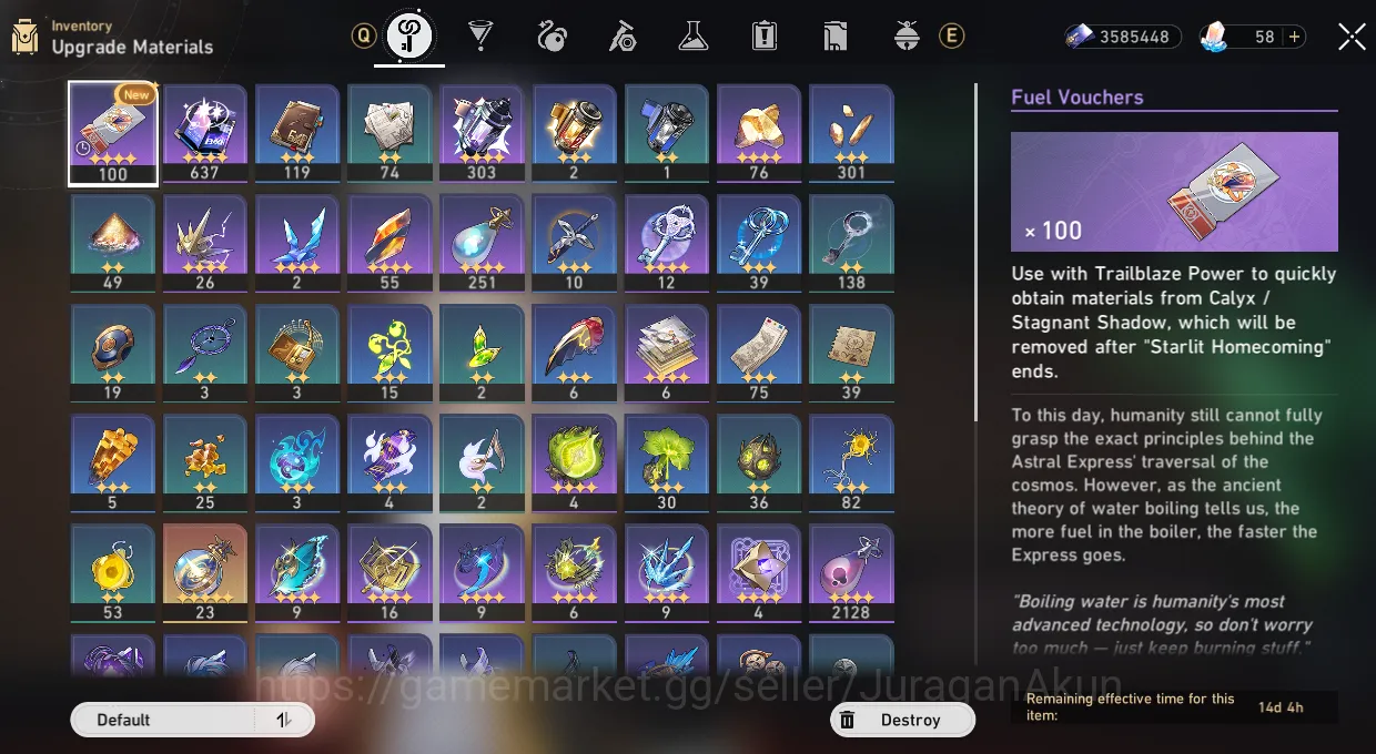 Honkai Star Rail Accounts End Game ASIA [TL70] 9 Limited (Acheron E2+Sign, The Herta+Sign, Aventurine &ETC)|Amphoreus|Take 6