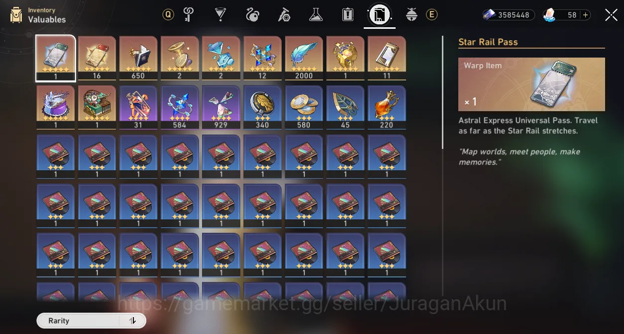 Honkai Star Rail Accounts End Game ASIA [TL70] 9 Limited (Acheron E2+Sign, The Herta+Sign, Aventurine &ETC)|Amphoreus|Take 7