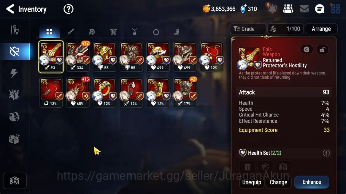 Epic Seven Accounts Starter Global Unverif|Fresh Starter|2 ML(Har setti, Astromancer Elena) Nahkwol, Krau, Violet, etc|POH 5