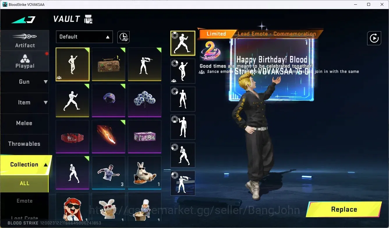 Blood Strike Accounts ASIA | Limited: Origin-12 Playmaker|2 TR Collab Gu image 10