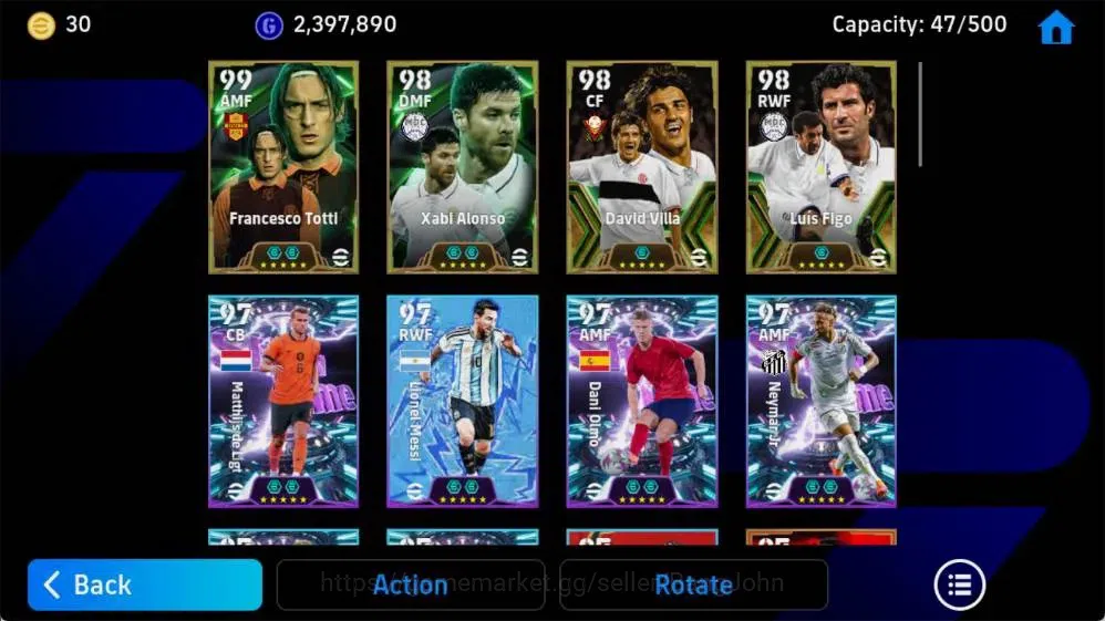 eFootball Accounts Mobile|PW 3189|Xabi Alonso Epic,Francesco Totti Ep image 4