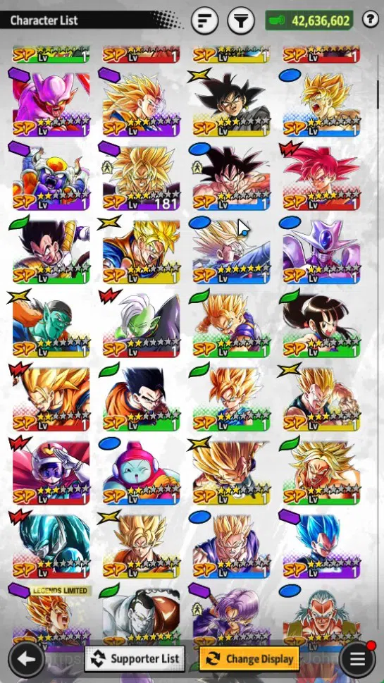 Dragon Ball Legends Accounts Android|Lvl 156|42.6M Total Power|10.6K CC|2 LR|2 image 4