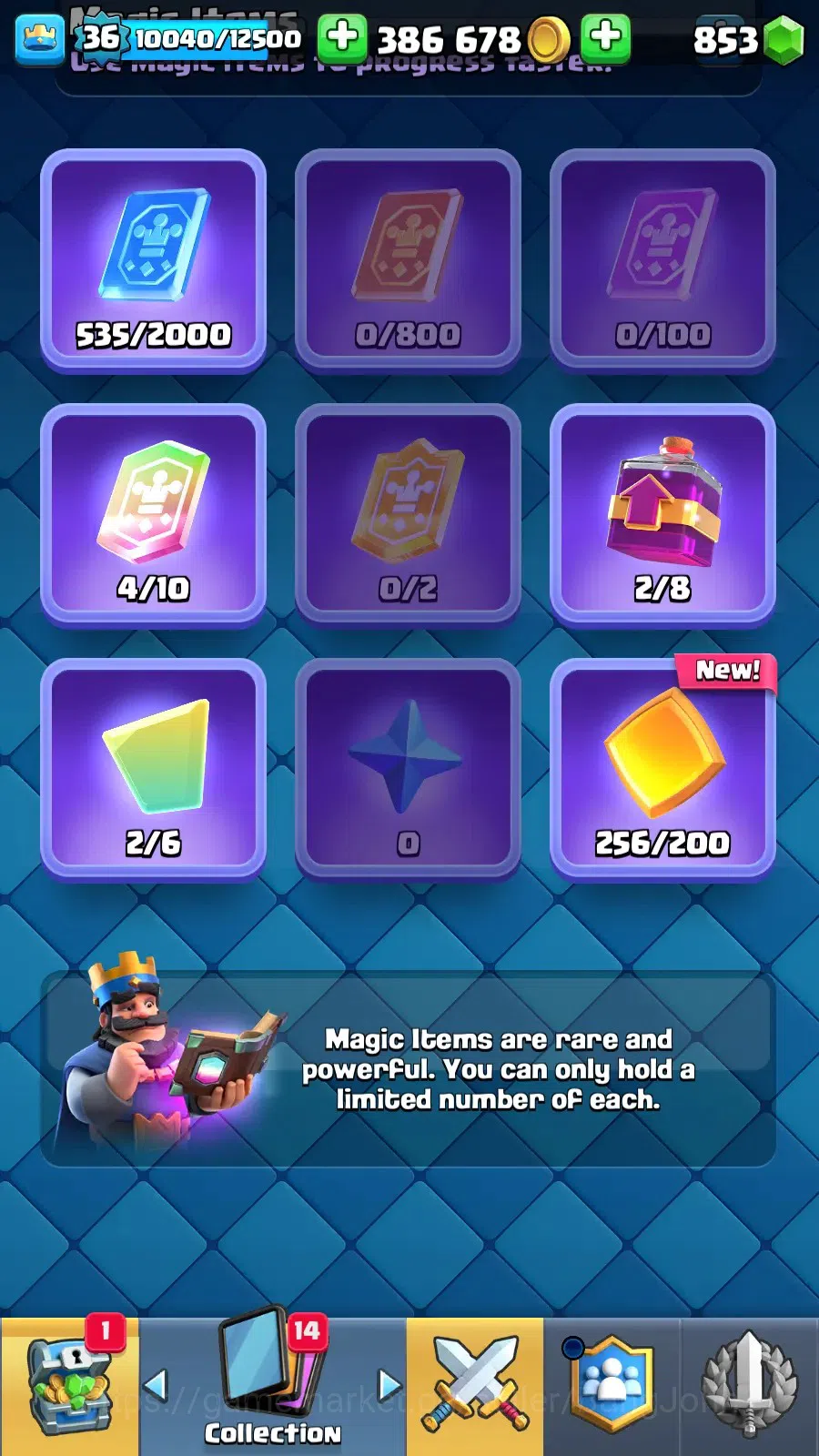 Clash Royale Accounts Lv 36|KTL 12|Trophy 7832|Card 117|1 Hero (Golden K image 17