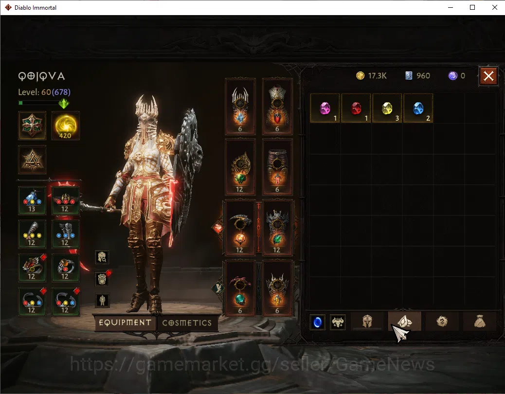 Diablo Immortal Accounts SA-Malah|CS ON|Lv60(678)|Necromancer|CR 38k|Reso 4 image 7