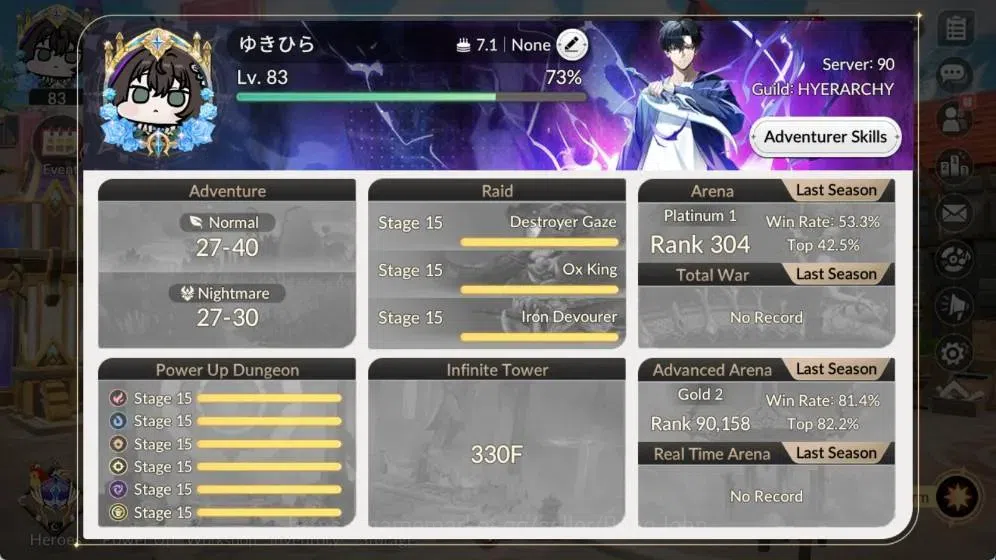 Seven Knights Re:Birth Accounts Global|4 EX7(Gelidus TC1,Fai,Melia,Roise)|18 TC6 ( image 1