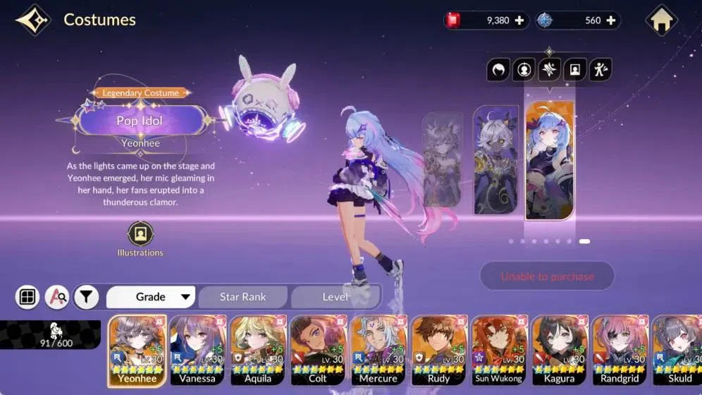 Seven Knights Re:Birth Accounts Global|4 EX7(Gelidus TC1,Fai,Melia,Roise)|18 TC6 ( image 18