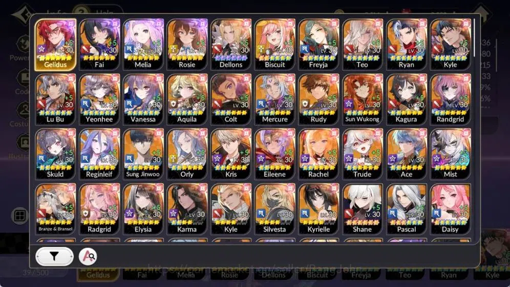 Seven Knights Re:Birth Accounts Global|4 EX7(Gelidus TC1,Fai,Melia,Roise)|18 TC6 ( image 2