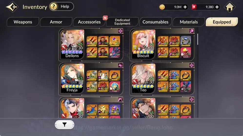 Seven Knights Re:Birth Accounts Global|4 EX7(Gelidus TC1,Fai,Melia,Roise)|18 TC6 ( image 7