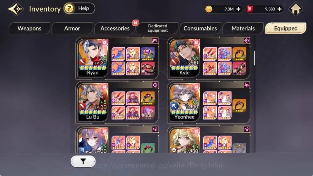 Seven Knights Re:Birth Accounts Global|4 EX7(Gelidus TC1,Fai,Melia,Roise)|18 TC6 ( image 8