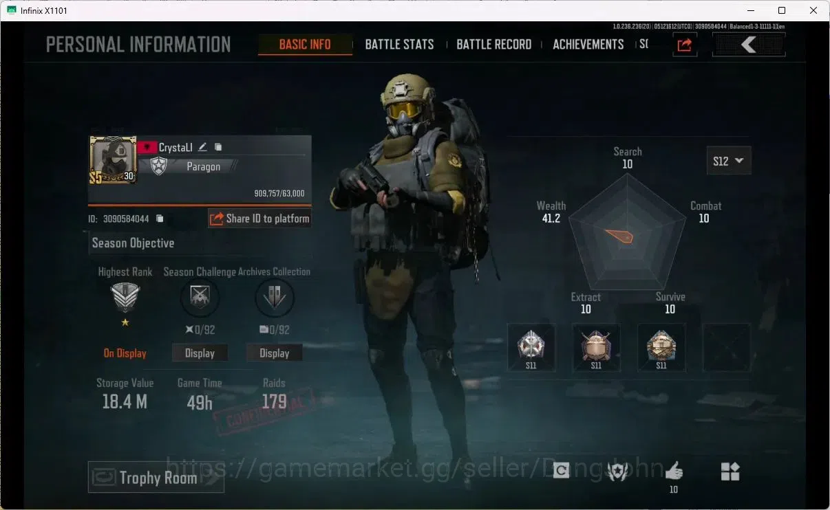 Arena Breakout Accounts MOBILE Lvl 30|SV 18,4M|CV 9M|MORE SKIN,DECREE LR-A image 1