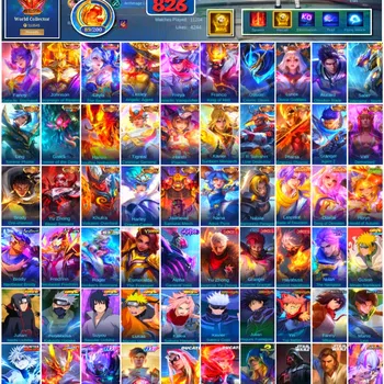 Mobile Legends: Bang Bang Accounts 🔥 #4093 🔥 💎 826 Skins 👑 10 Legend Skins ⚔️ TOP 17602 World Collector ⭐ 20 Collector