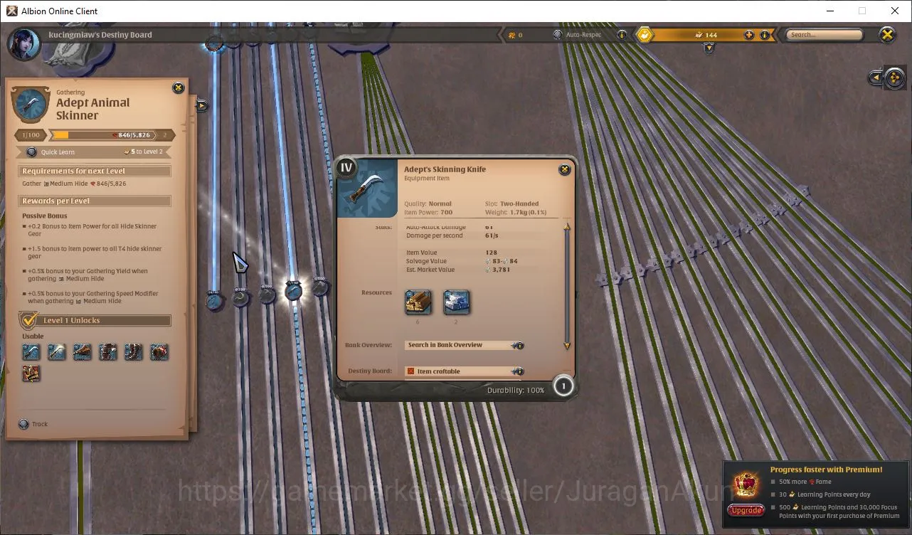 Albion Online Accounts Mid-Tier Asia|Starter Fishing T7 & Bow Build T6|Skinning Knife T4|Ready Farm & Dungeon Pve|Check 5