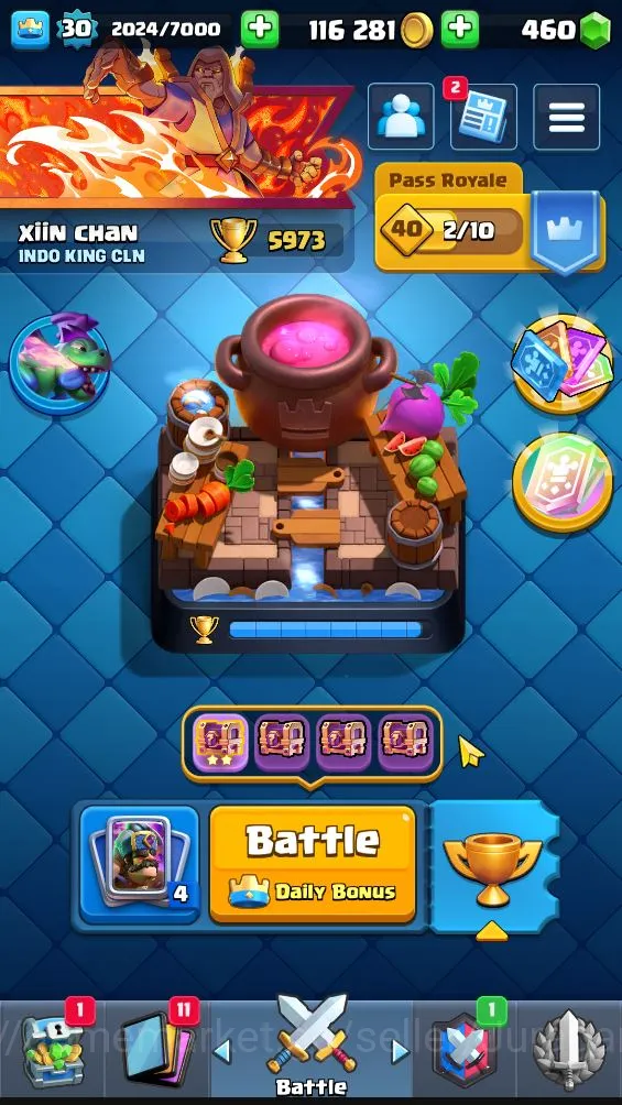 Clash Royale Accounts Lvl 30|Trophy 5973|KTL 11|Limited Skin|Card 103| 1 image 1
