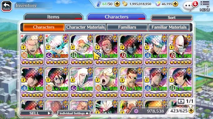 Bleach: Brave Souls Accounts GLB BP 635K 46k Orbs|SajinToshiroTYBW,Gremmy9th,Ke image 3