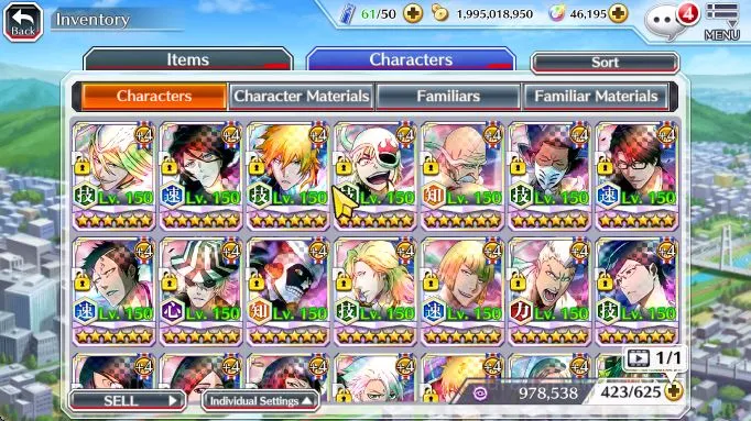 Bleach: Brave Souls Accounts GLB BP 635K 46k Orbs|SajinToshiroTYBW,Gremmy9th,Ke image 5