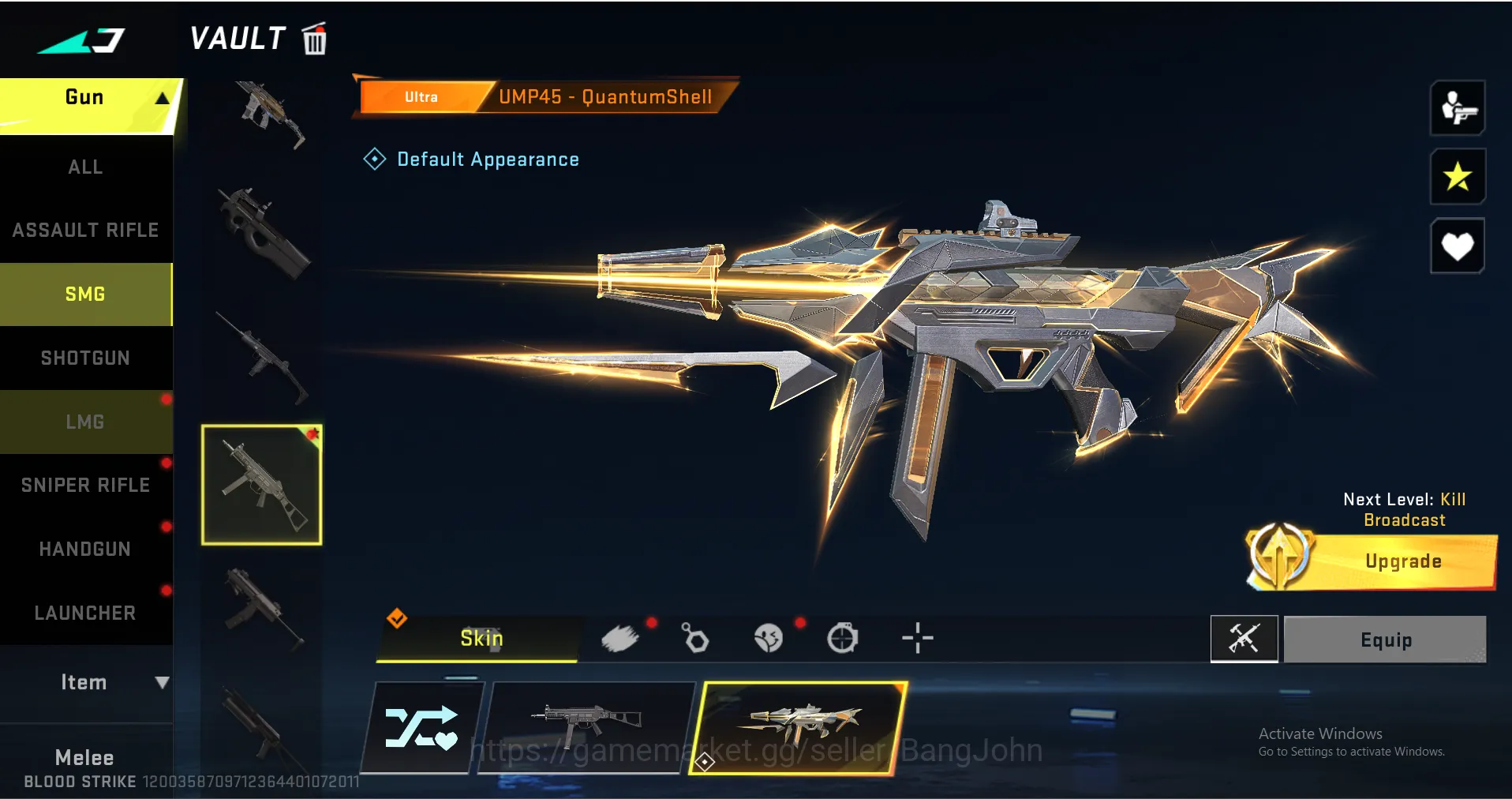Blood Strike Accounts UMP Ultra | Change Name | BS156B image 3
