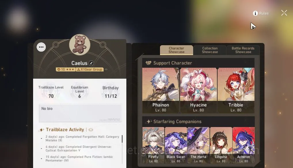 Honkai Star Rail Accounts ASIA |TL 70| 15 Limited |[Phainon,Firefly,Acheron] image 6
