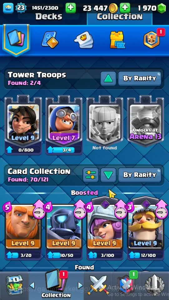 Clash Royale Accounts Midgame Lvl 23|Trophy 4065|KTL 9|Limited Skin| Card 70 | 2 Evo, 2 Legend, 19 Epic, 23 Rare, 26 Common 5