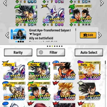 Dragon Ball Legends Accounts High-End Android | Lvl 171|43,7M Total Power|371 CC|2 LR|2 UL|LR Goku,Broly: Fury,Etc|UL Final