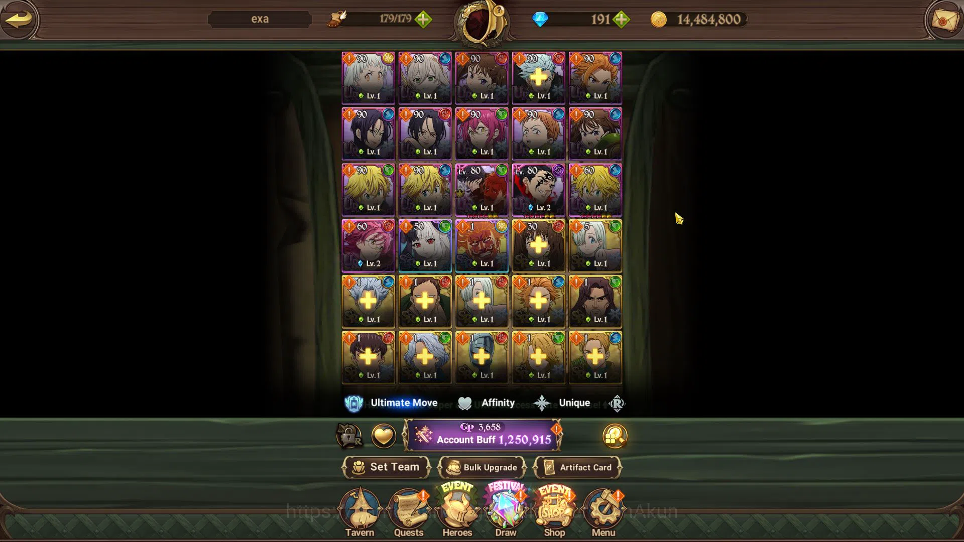 The Seven Deadly Sins: Grand Cross Accounts Global|1,2M CC|Starter|CH 4|4 UR+191 Gems|Merlin&E image 5