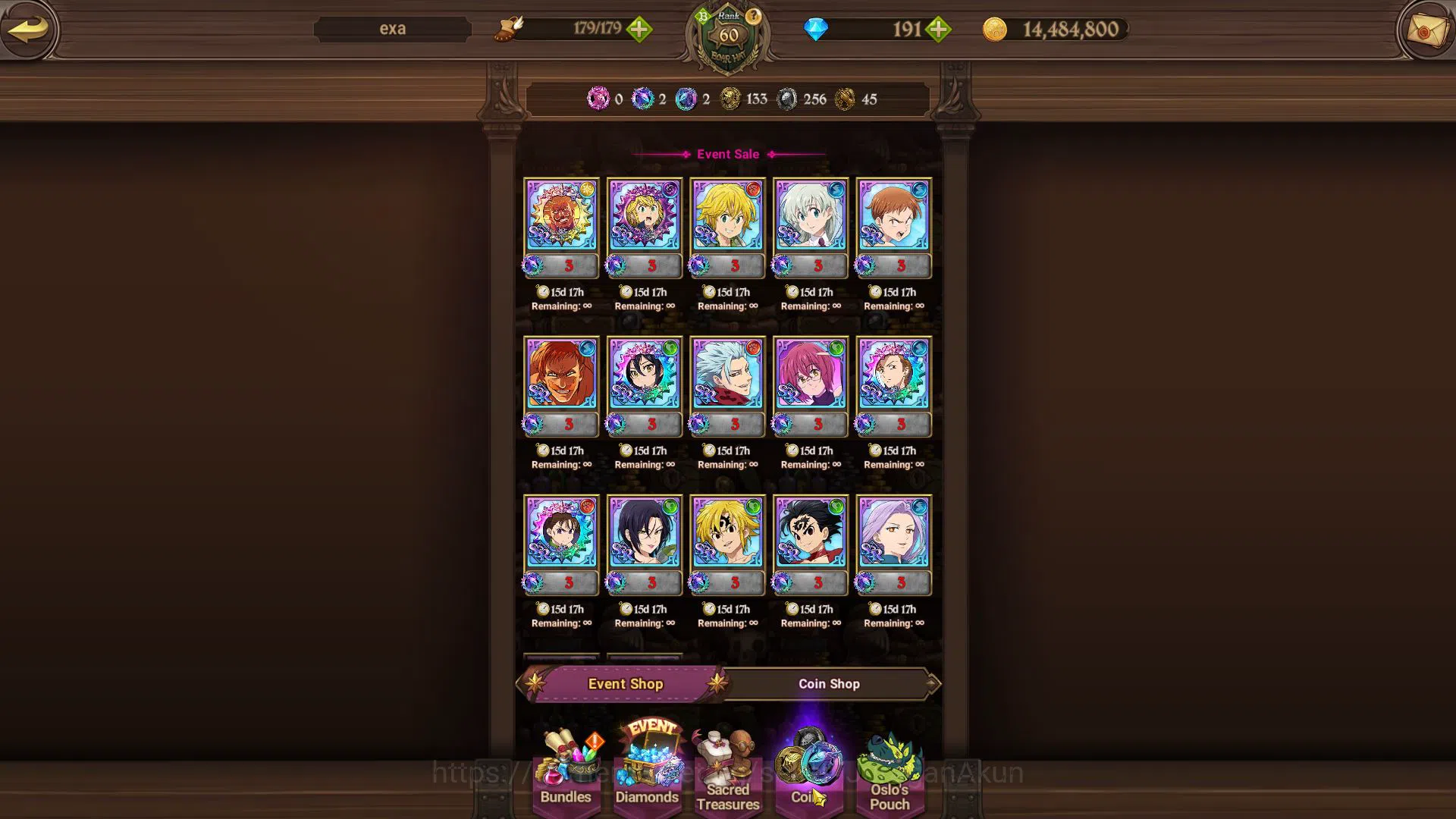 The Seven Deadly Sins: Grand Cross Accounts Global|1,2M CC|Starter|CH 4|4 UR+191 Gems|Merlin&E image 8