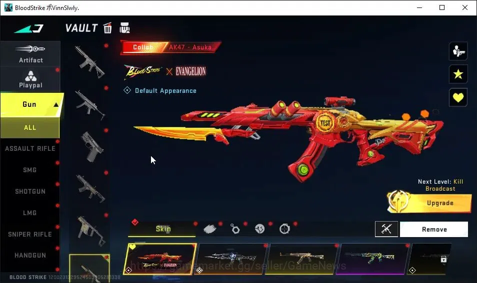 Blood Strike Accounts Collab Skin ASIA|Collab EVA[AK47-Asuka]|ETERNAL DEagle-Scorpius|6 ULTRA[ZERO,Kar98k,AUG,AK47,Etc]|2 6