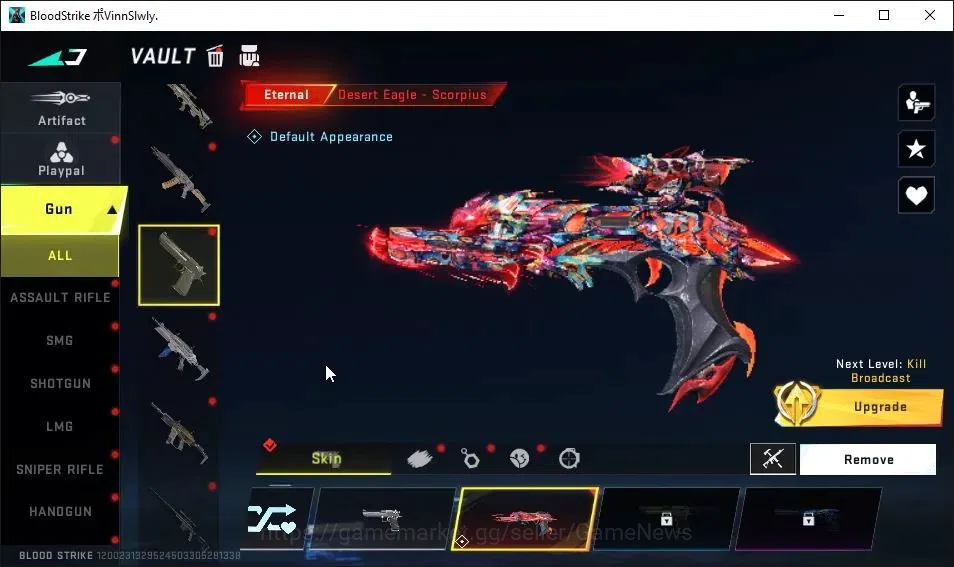 Blood Strike Accounts Collab Skin ASIA|Collab EVA[AK47-Asuka]|ETERNAL DEagle-Scorpius|6 ULTRA[ZERO,Kar98k,AUG,AK47,Etc]|2 7