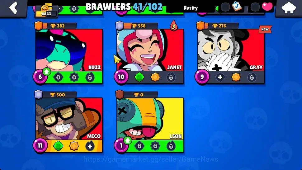 Brawl Stars Accounts 8843 Trophy|41 Brawlers 2 Max Lvl [Edgar,Mico]|1 P image 13