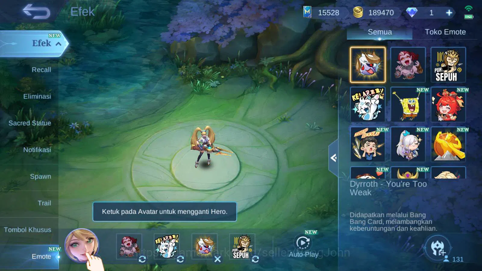 Mobile Legends: Bang Bang Accounts Hero 131 | skin 571 | legend franco | legend valir image 17