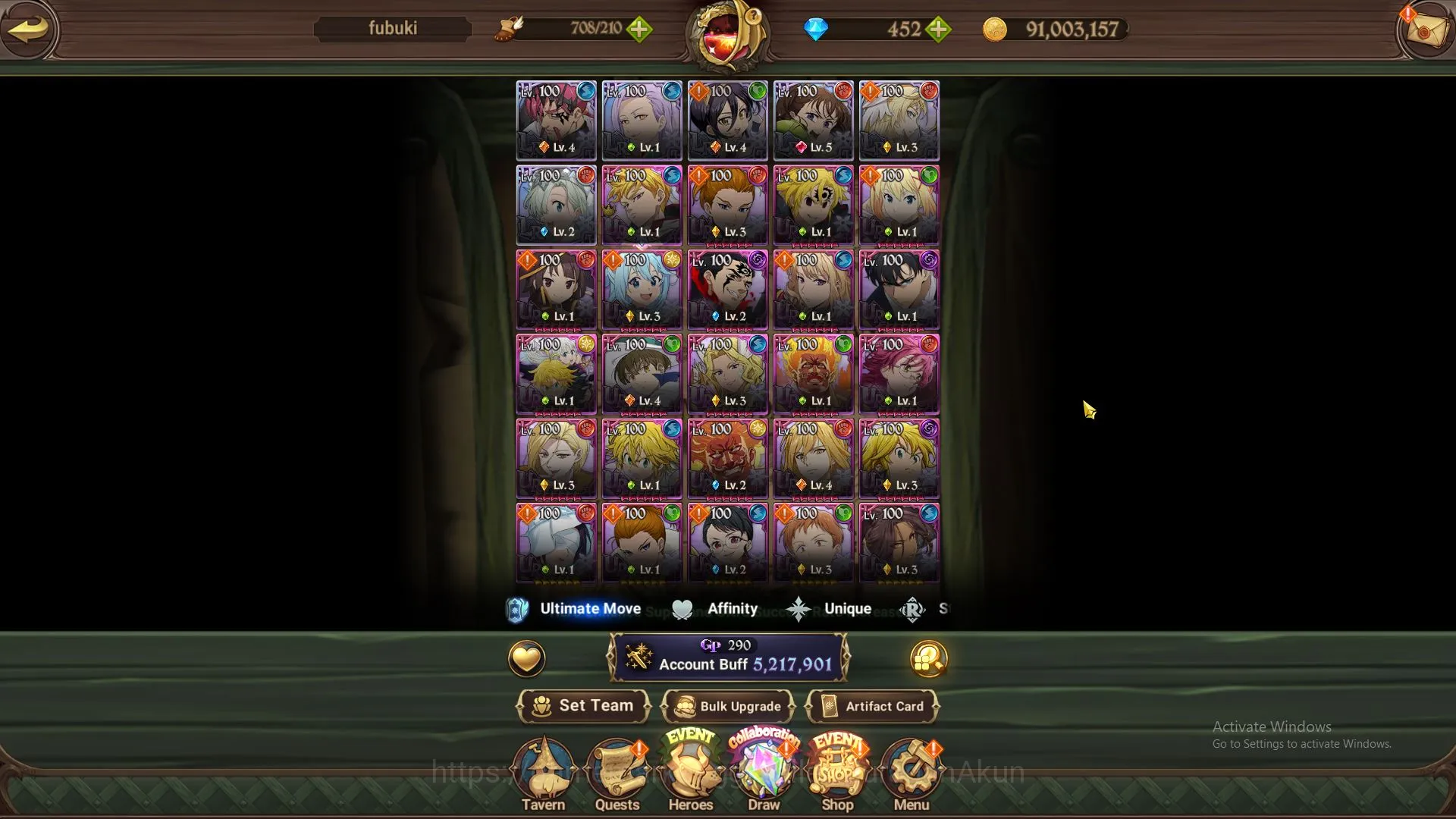 The Seven Deadly Sins: Grand Cross Accounts Endgame ASIA|5,2M CC|6LR+9UR+ManyCollabs+452 2