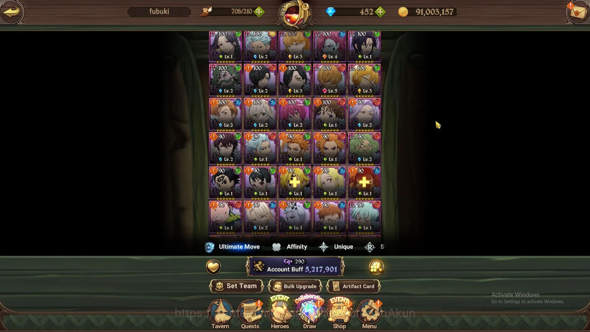 The Seven Deadly Sins: Grand Cross Accounts Endgame ASIA|5,2M CC|6LR+9UR+ManyCollabs+452 3