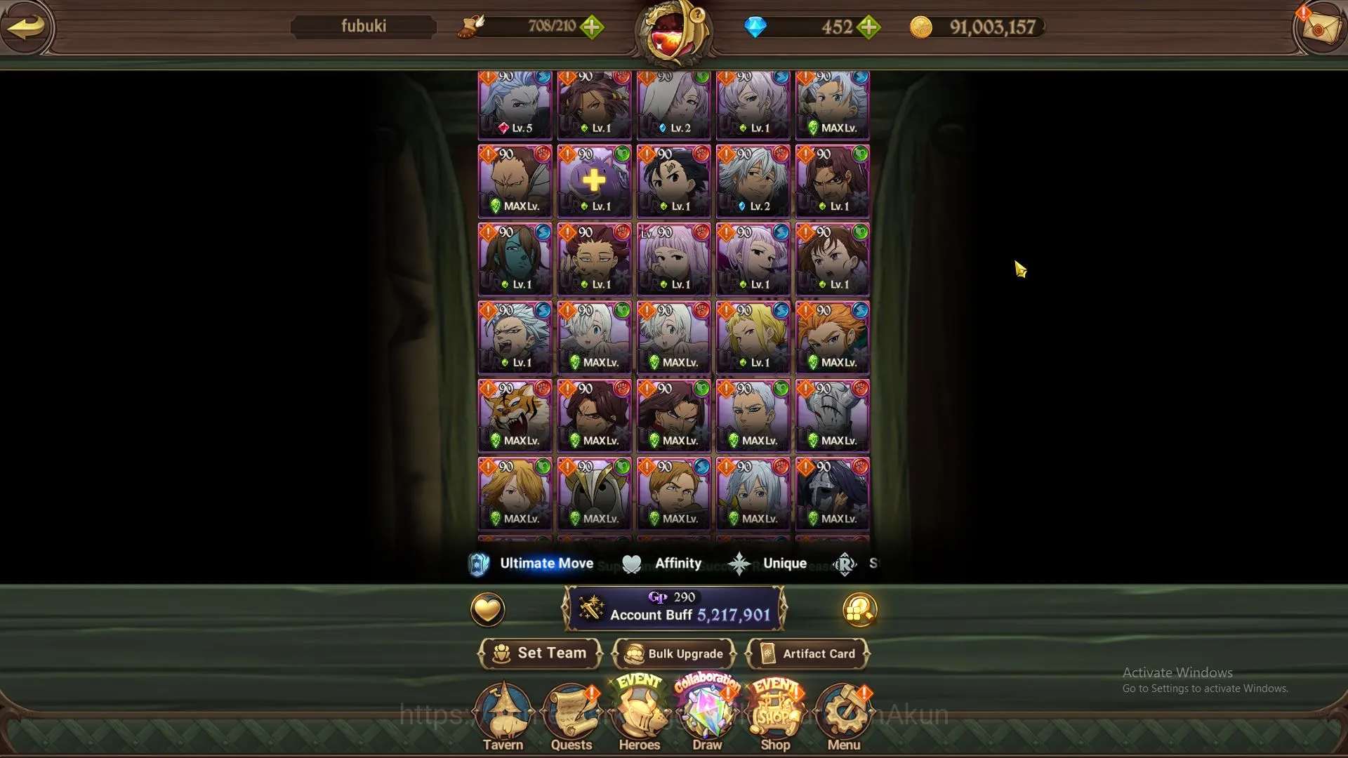 The Seven Deadly Sins: Grand Cross Accounts Endgame ASIA|5,2M CC|6LR+9UR+ManyCollabs+452 5