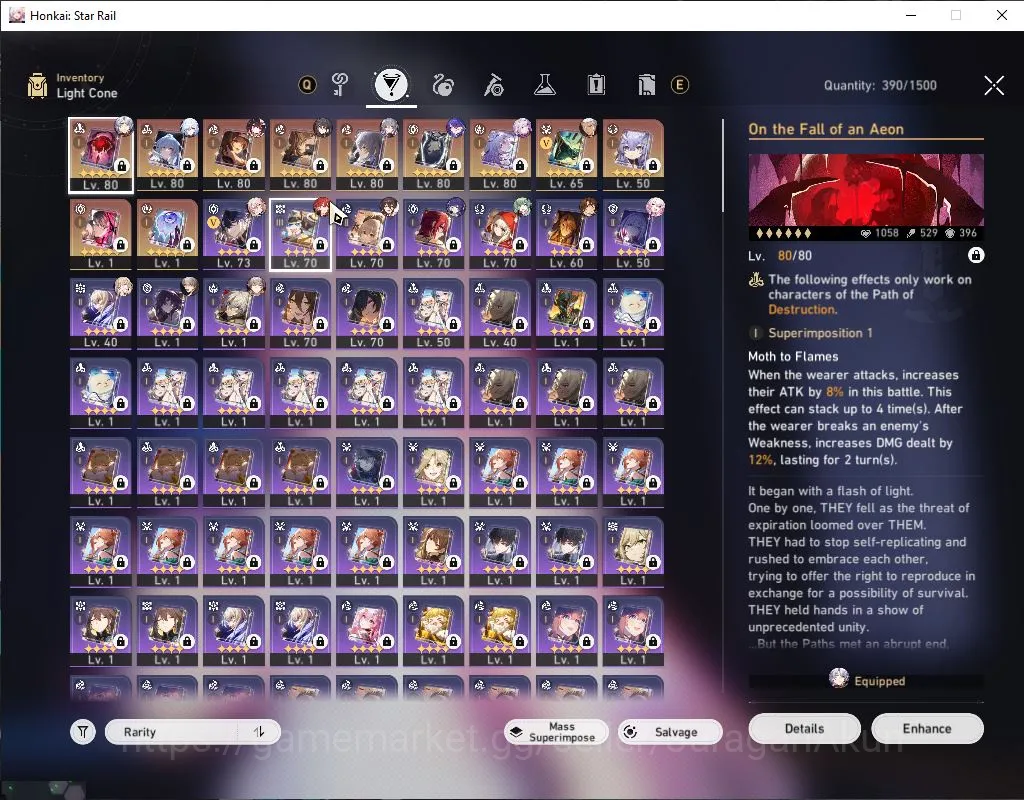 Honkai Star Rail Accounts End Game Asia|TL 69|15 3
