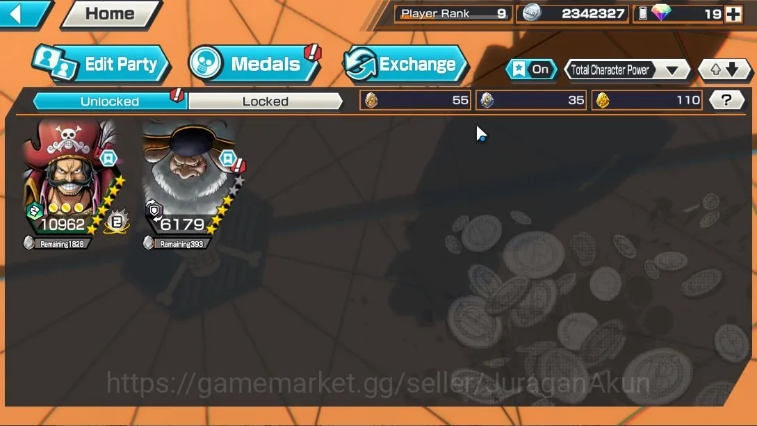 Global|2 META EX|Pirates Gol D Roger, Elders St. Jaygarcia Saturn|Rank 9|Log Bandai|Check SS(OPBR1090) One Piece Bounty Rush Mid-Tier Global|2 META EX|Pirates Gol D Roger, Elders St. J image 1