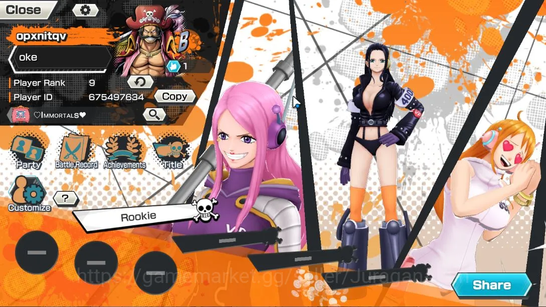 One Piece Bounty Rush Accounts Mid-Tier Global|2 META EX|Pirates Gol D Roger, Elders St. Jaygarcia Saturn|Rank 9|Log 2