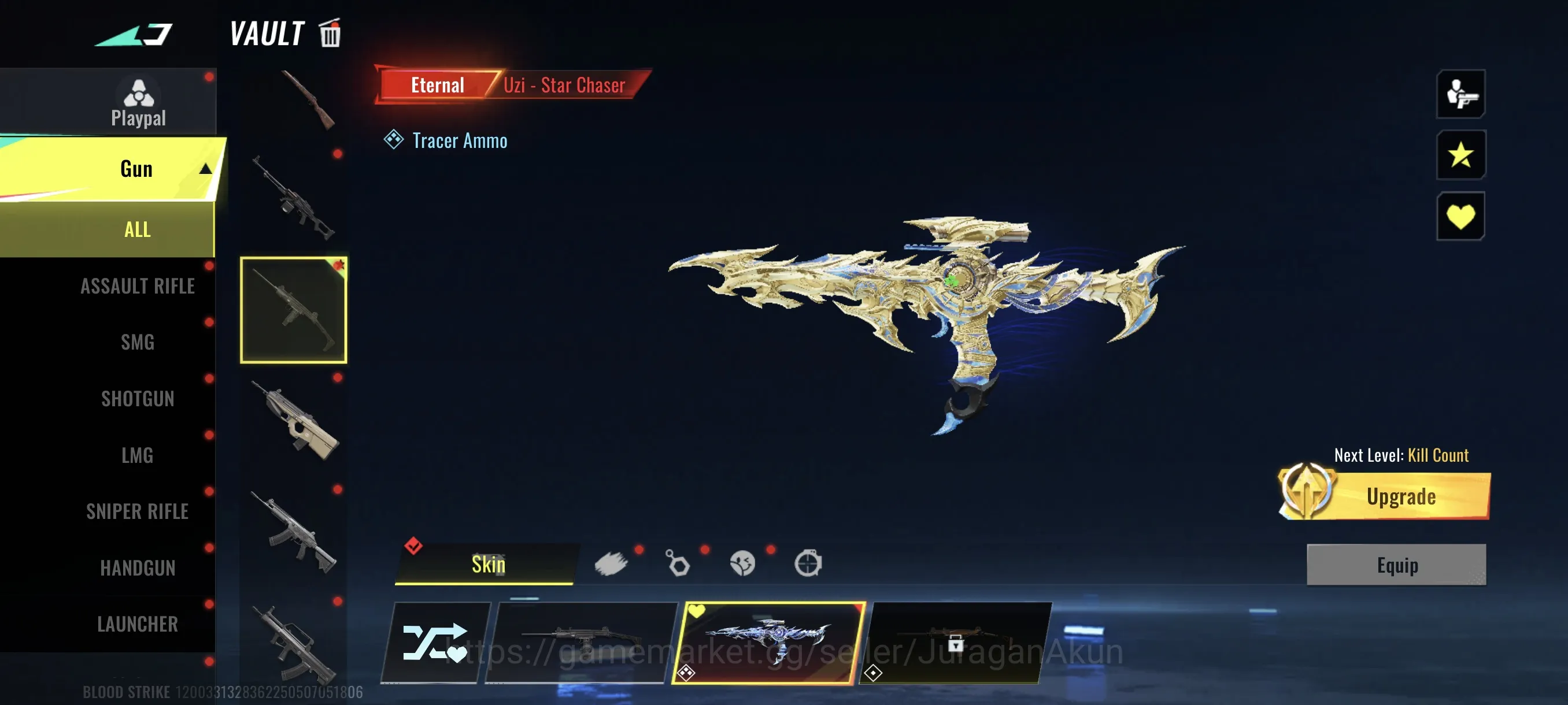 Blood Strike Accounts Mid-Tier Asia|Eternal Uzi-Star chaser lvl3,Scar-Molten Core,Many Legendary|Jet-Blackout Bomber,etc|Log 2