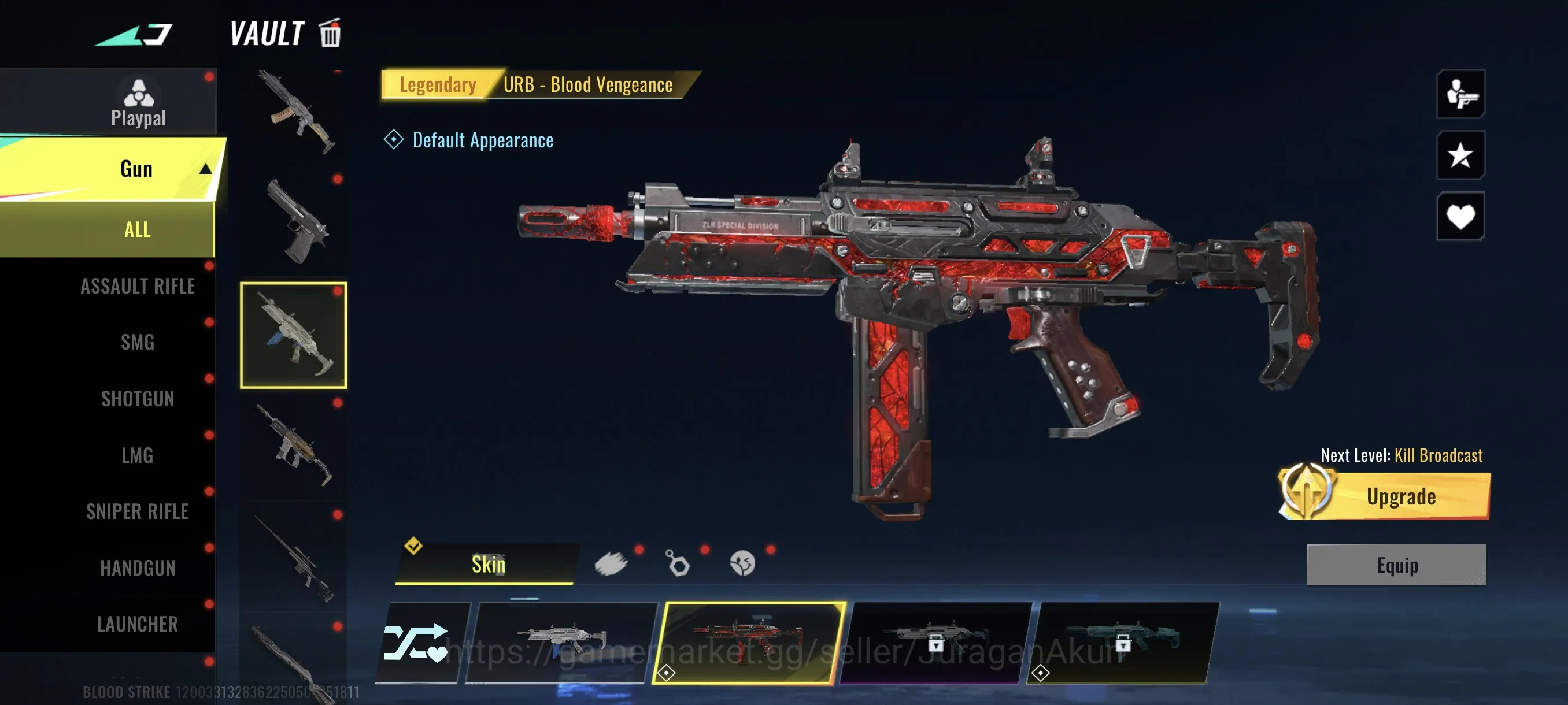 Blood Strike Accounts Mid-Tier Asia|Eternal Uzi-Star chaser lvl3,Scar-Molten Core,Many Legendary|Jet-Blackout Bomber,etc|Log 3