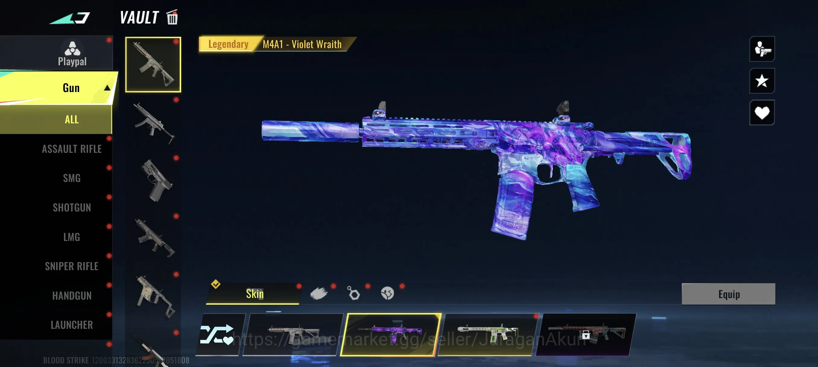 Blood Strike Accounts Mid-Tier Asia|Eternal Uzi-Star chaser lvl3,Scar-Molten Core,Many Legendary|Jet-Blackout Bomber,etc|Log 4