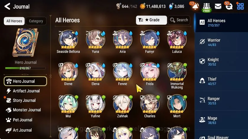 Epic Seven Accounts Mid-Tier Asia Unverif|14ML (Zio,Barunka,DK Sharun,etc)Limited 5