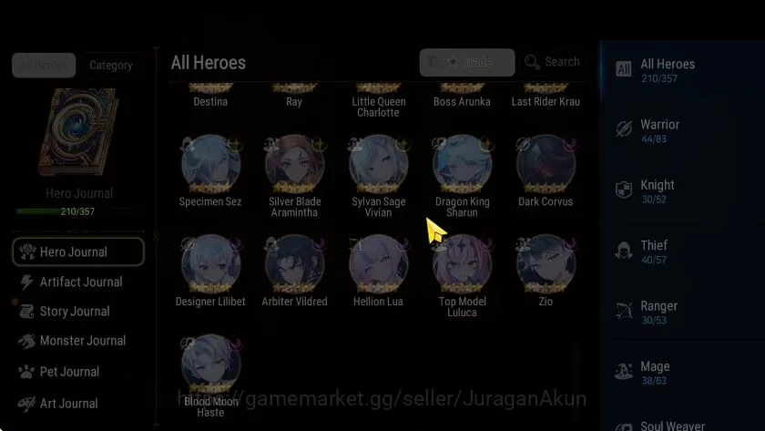 Epic Seven Accounts Mid-Tier Asia Unverif|14ML (Zio,Barunka,DK Sharun,etc)Limited 7