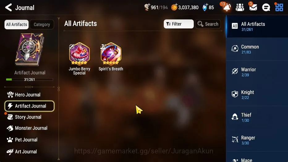Epic Seven Accounts GLOBAL Unverif|Starter|1 ML (Lone Wolf Peira)+Star image 5