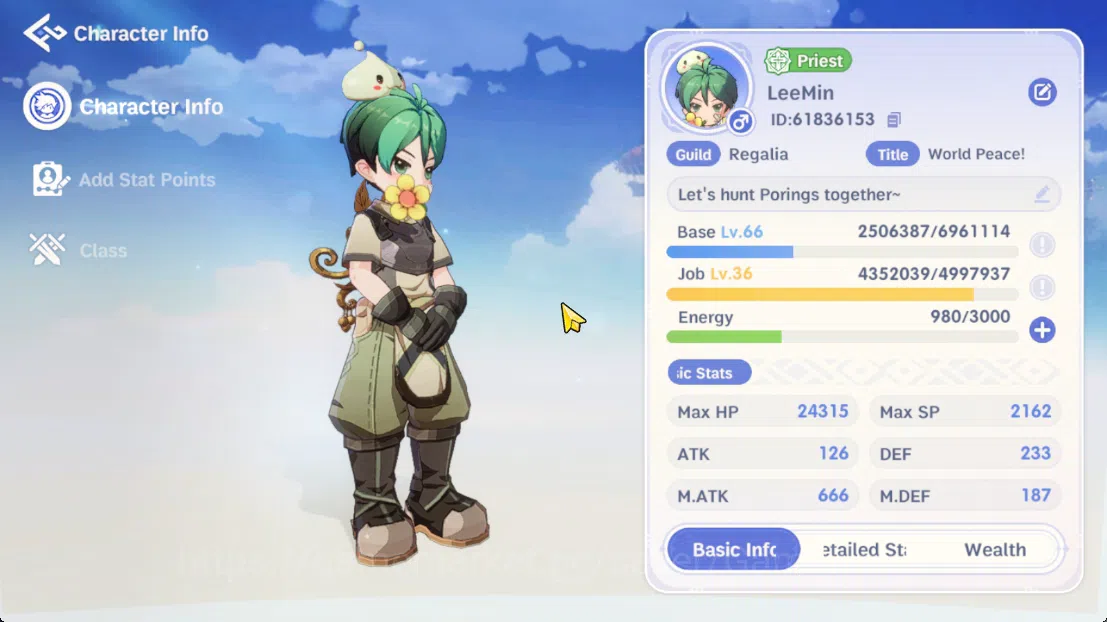 Ragnarok: The New World Accounts Sv Eddga|Unverif|Lvl 66 Priest|M. Atk 666, Max SP 2162,Etc|1 SSR Pet (Dawn)|14k Gold 1