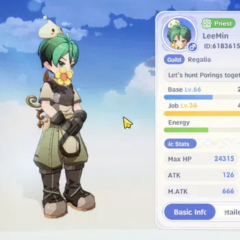 Ragnarok: The New World Accounts Sv Eddga|Unverif|Lvl 66 Priest|M. Atk 666, Max SP 2162,Etc|1 SSR Pet (Dawn)|14k Gold
