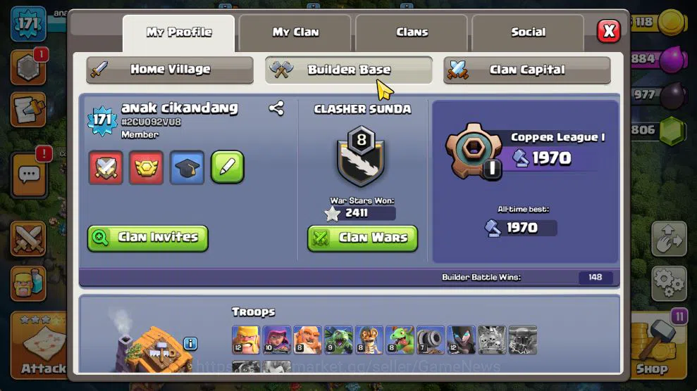 Clash of Clans Accounts Mid-Tier TH 14 - BH 7|Limited Skin|LV 171|HH 8|BK 72,AQ 80,GW 60,MP 41,RC 30,DD 0|CN OFF|Protect 4